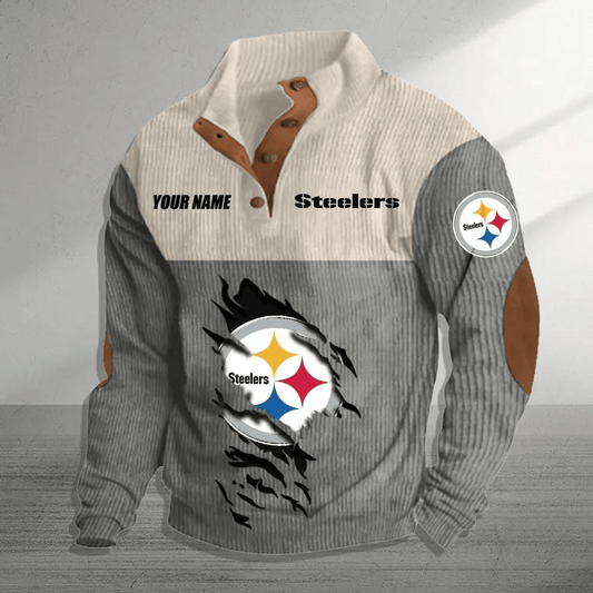 Pittsburgh Steelers Colorful Stand Collar Sweatshirt AZBTCSSW000026
