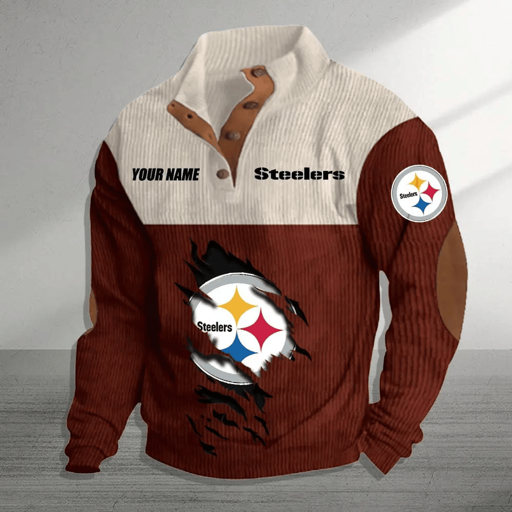 Pittsburgh Steelers Colorful Stand Collar Sweatshirt AZBTCSSW000026