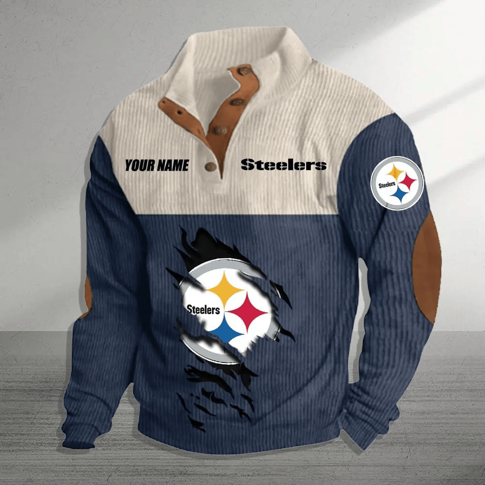 Pittsburgh Steelers Colorful Stand Collar Sweatshirt AZBTCSSW000026
