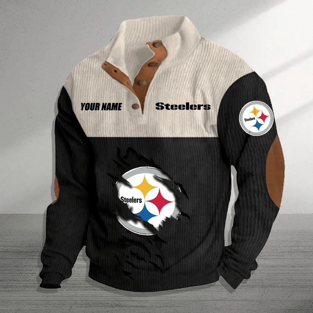 Pittsburgh Steelers Colorful Stand Collar Sweatshirt AZBTCSSW000026