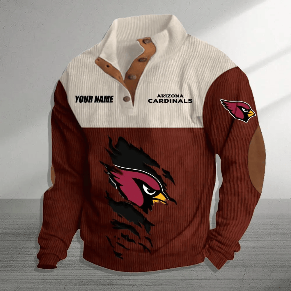 Arizona Cardinals Colorful Stand Collar Sweatshirt AZBTCSSW000023