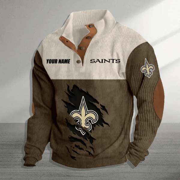 New Orleans Saints Colorful Stand Collar Sweatshirt AZBTCSSW000021