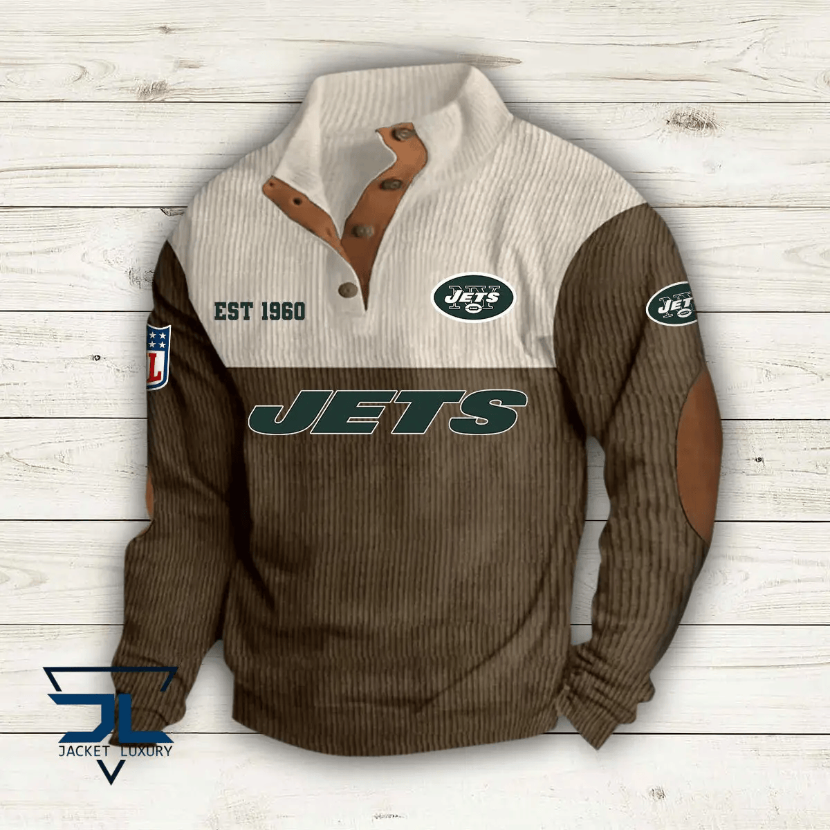 New York Jets Colorful Stand Collar Sweatshirt AZBTCSSW000020