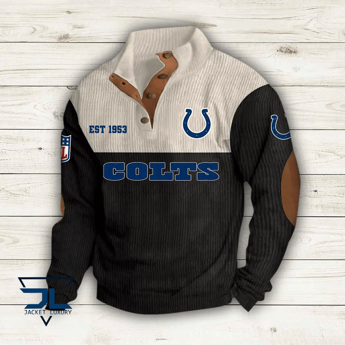 Indianapolis Colts Colorful Stand Collar Sweatshirt AZBTCSSW000015