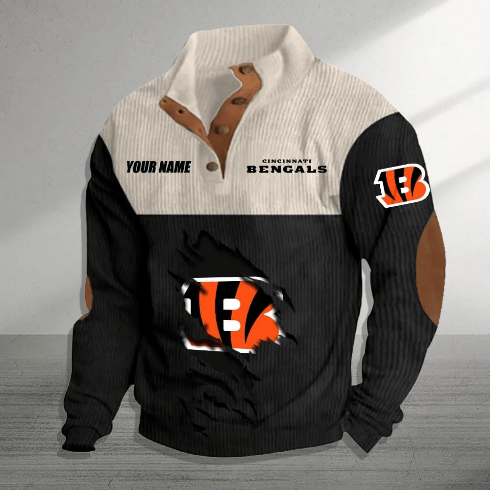 Cincinnati Bengals Colorful Stand Collar Sweatshirt AZBTCSSW000025