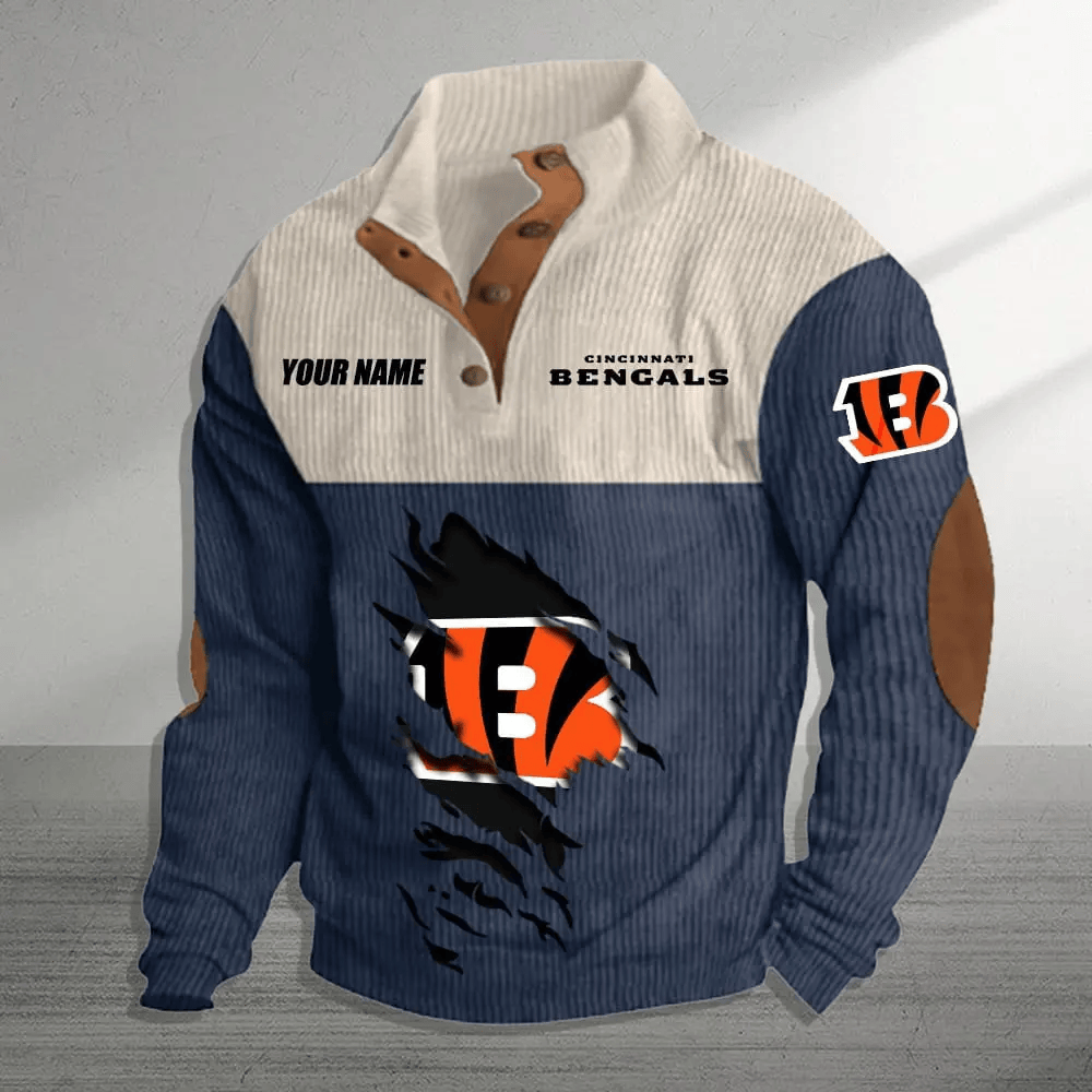 Cincinnati Bengals Colorful Stand Collar Sweatshirt AZBTCSSW000025