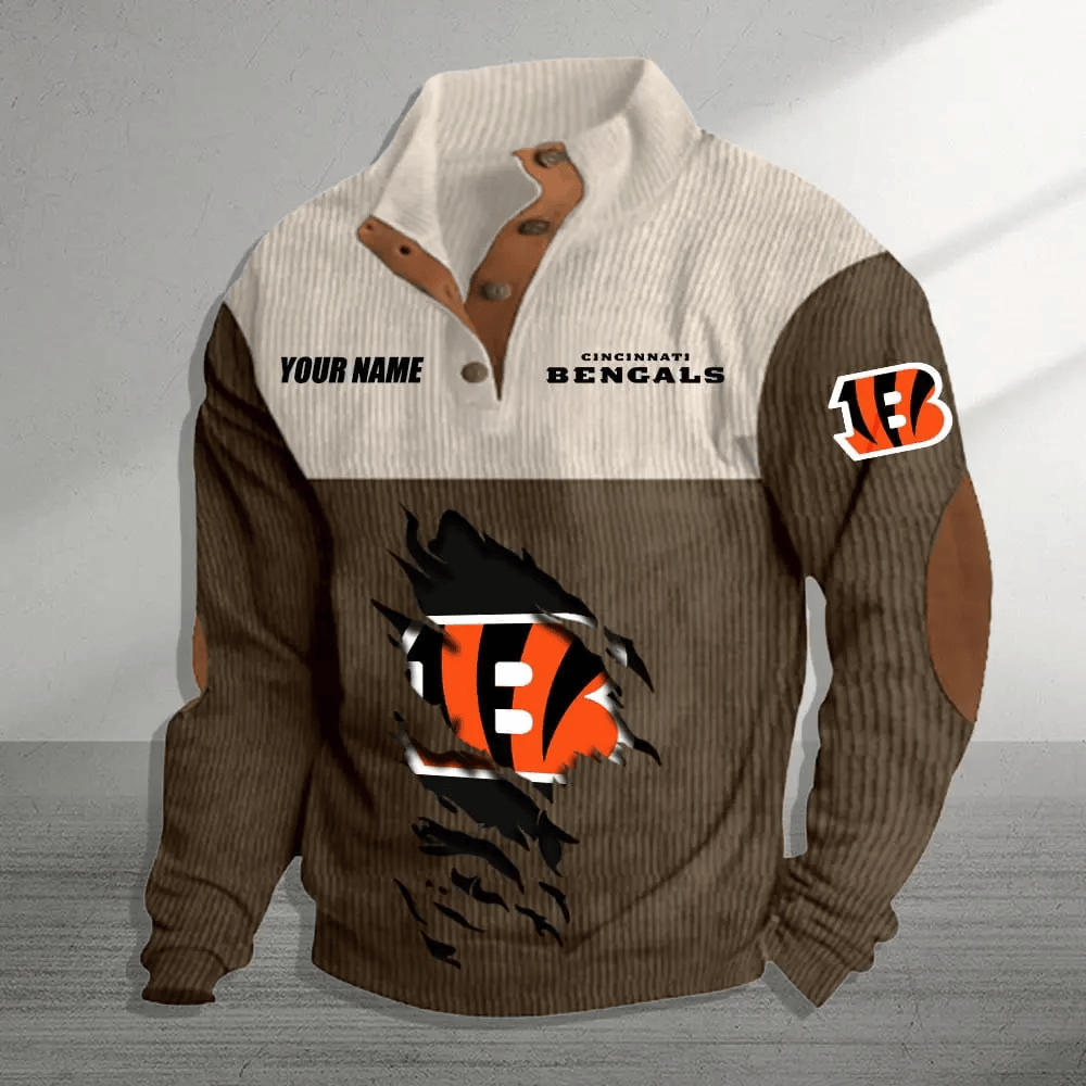 Cincinnati Bengals Colorful Stand Collar Sweatshirt AZBTCSSW000025
