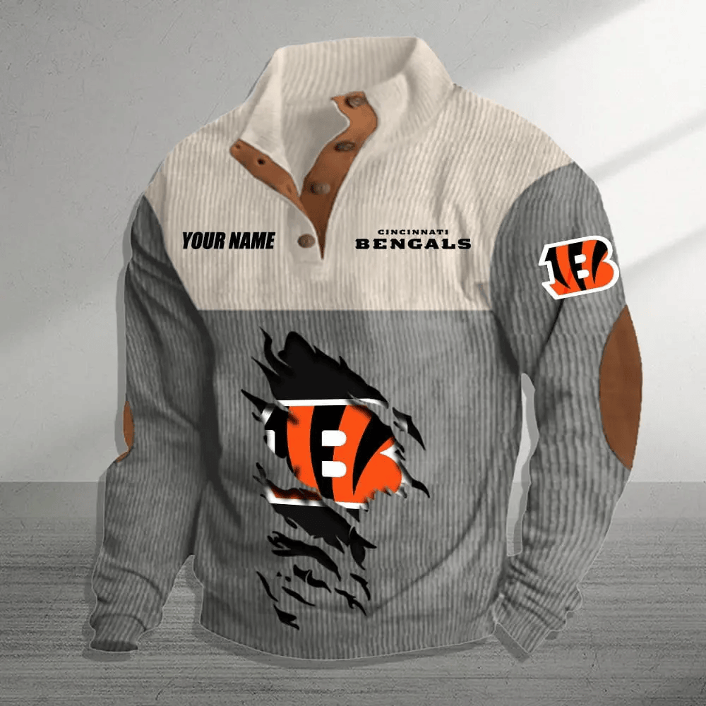 Cincinnati Bengals Colorful Stand Collar Sweatshirt AZBTCSSW000025