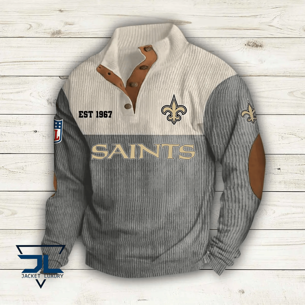 New Orleans Saints Colorful Stand Collar Sweatshirt AZBTCSSW000045