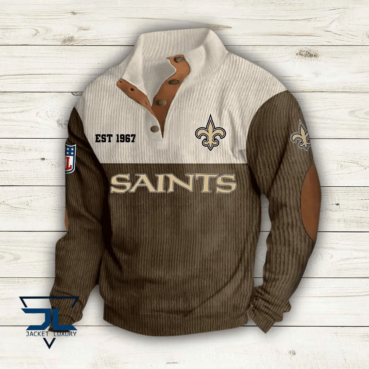 New Orleans Saints Colorful Stand Collar Sweatshirt AZBTCSSW000045