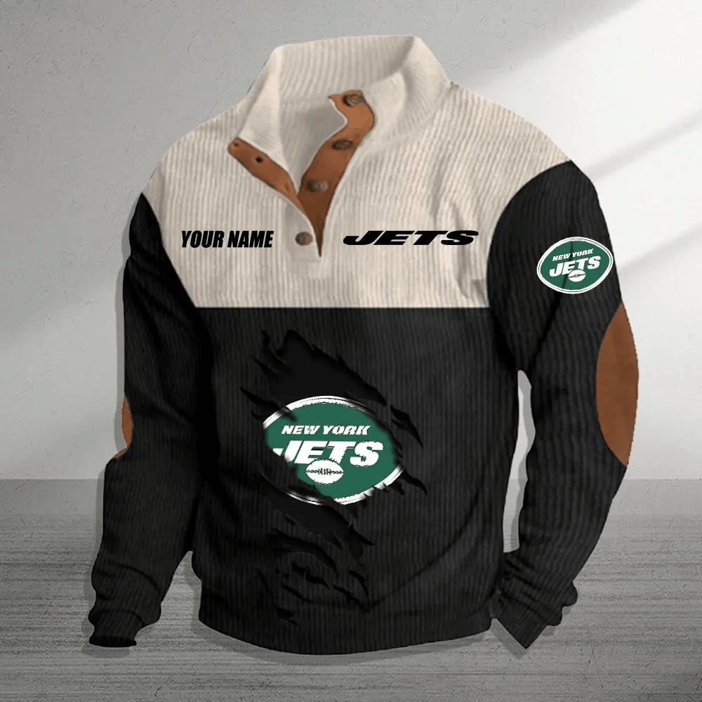New York Jets Colorful Stand Collar Sweatshirt AZBTCSSW000043