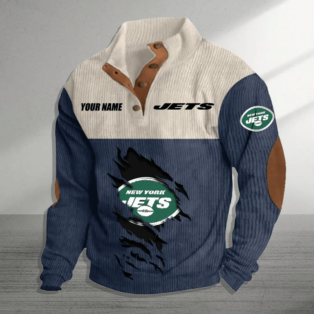 New York Jets Colorful Stand Collar Sweatshirt AZBTCSSW000043