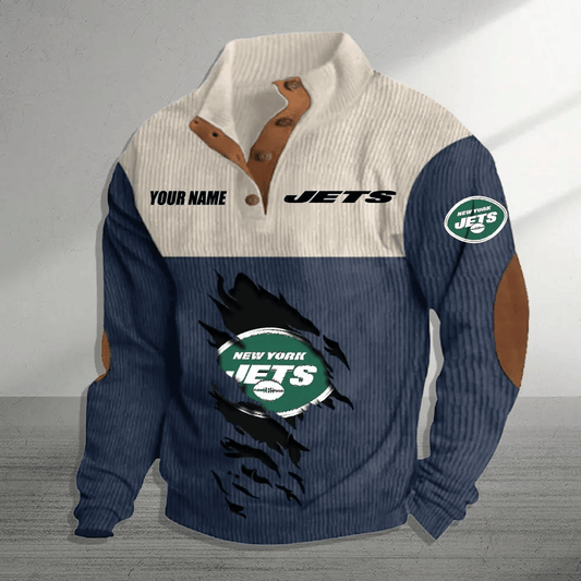 New York Jets Colorful Stand Collar Sweatshirt AZBTCSSW000043