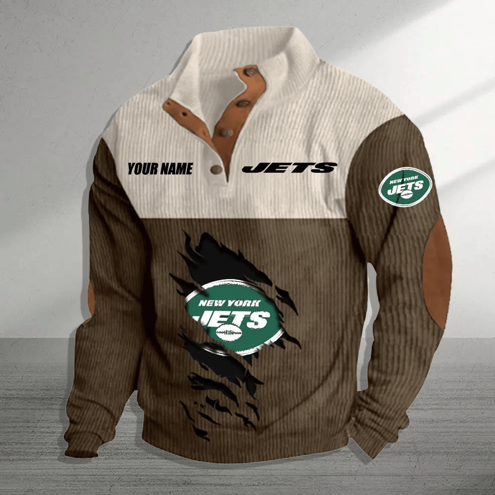 New York Jets Colorful Stand Collar Sweatshirt AZBTCSSW000043