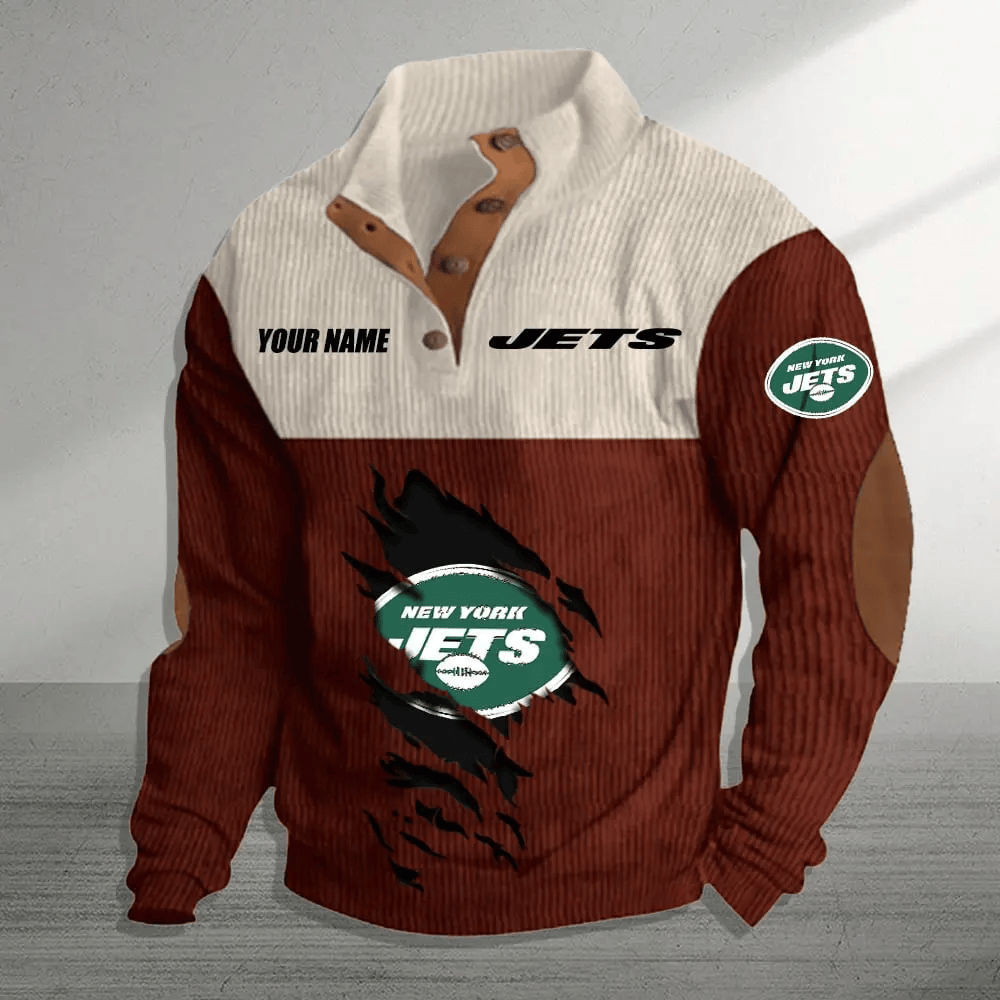 New York Jets Colorful Stand Collar Sweatshirt AZBTCSSW000043