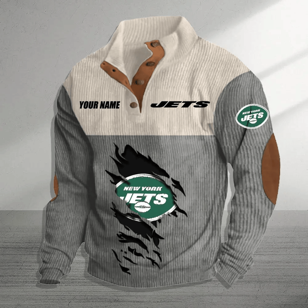 New York Jets Colorful Stand Collar Sweatshirt AZBTCSSW000043