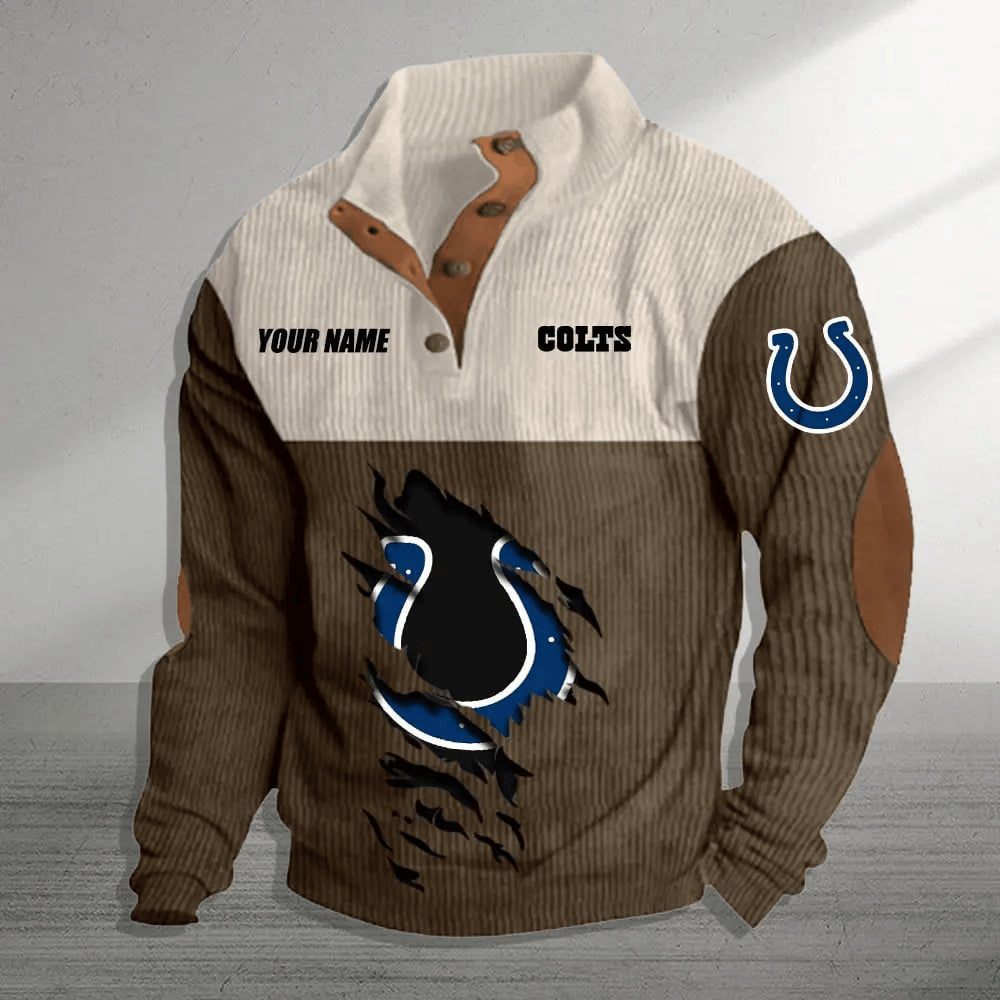 Indianapolis Colts Colorful Stand Collar Sweatshirt AZBTCSSW000051