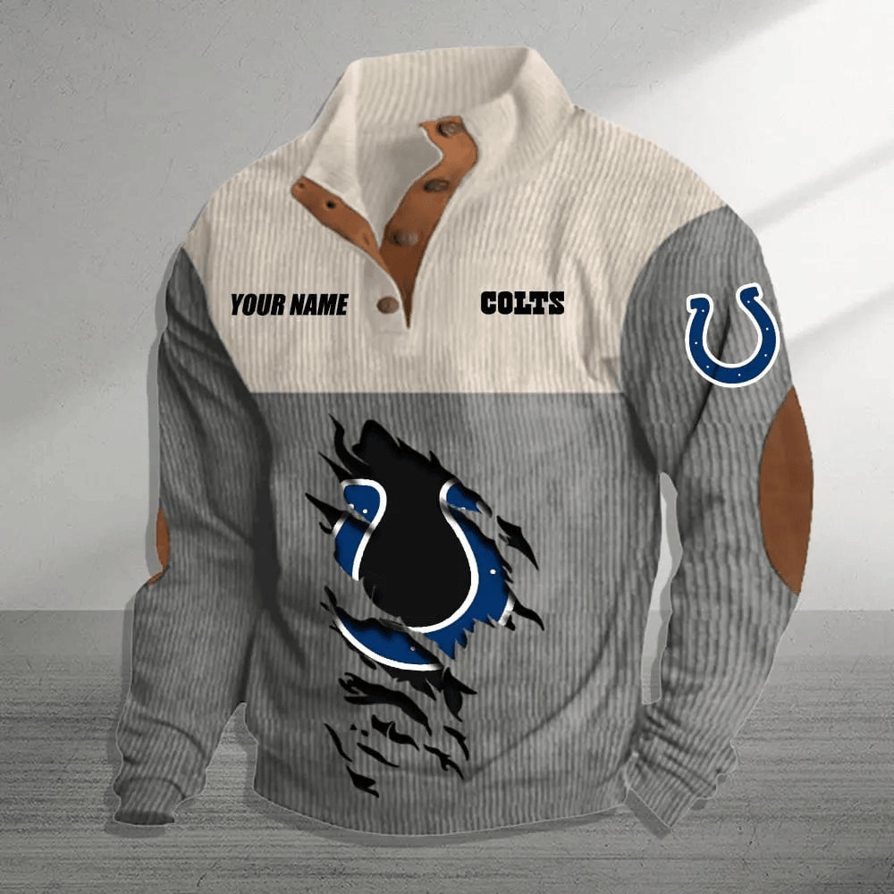 Indianapolis Colts Colorful Stand Collar Sweatshirt AZBTCSSW000051
