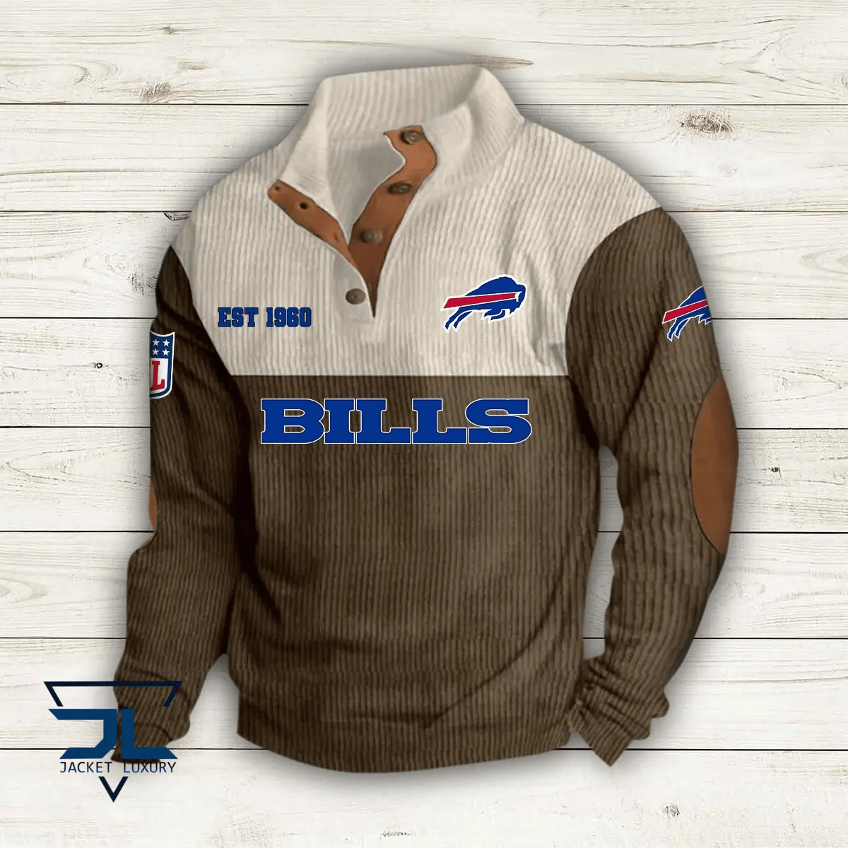 Buffalo Bills Colorful Stand Collar Sweatshirt AZBTCSSW000049