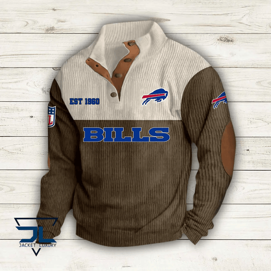 Buffalo Bills Colorful Stand Collar Sweatshirt AZBTCSSW000049