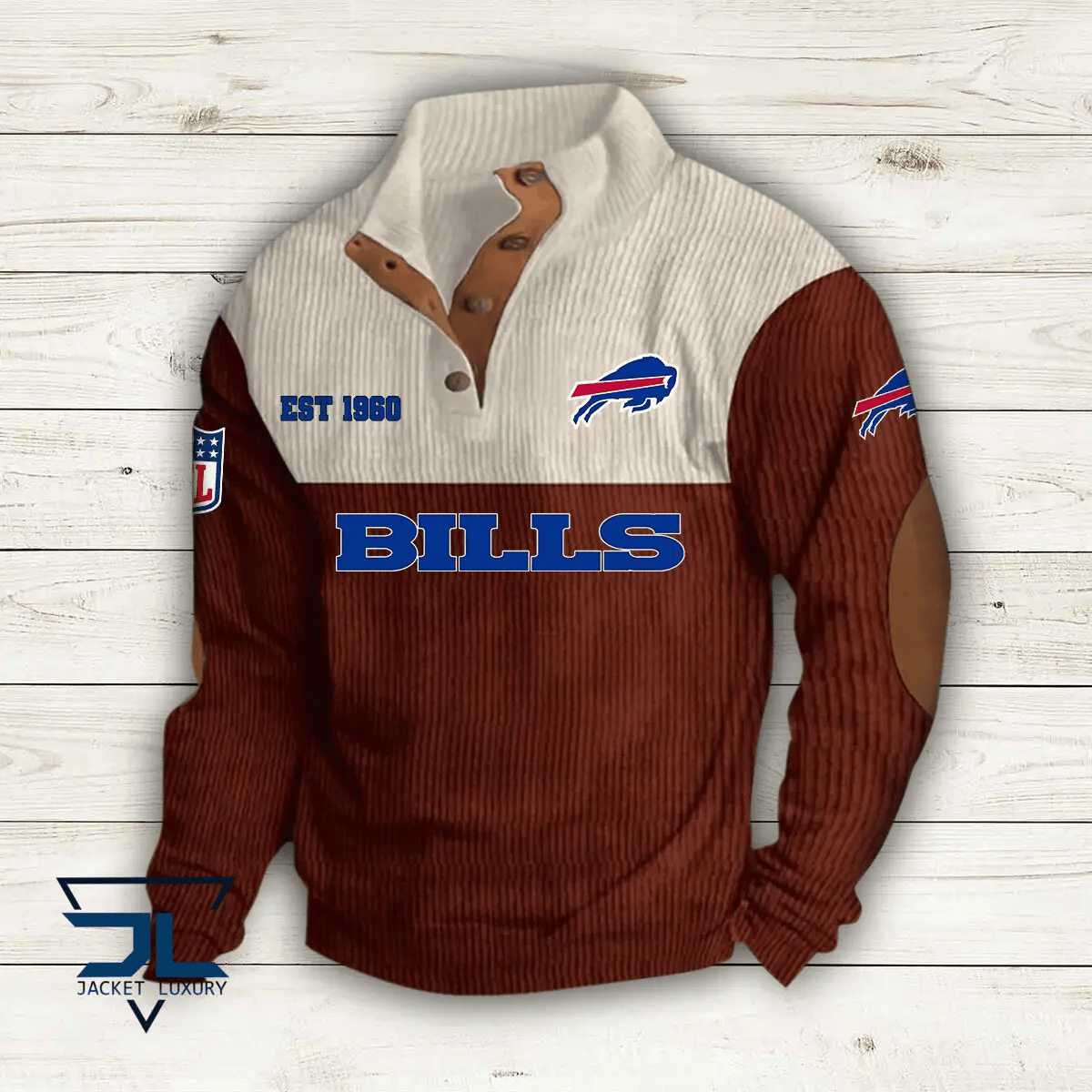 Buffalo Bills Colorful Stand Collar Sweatshirt AZBTCSSW000049