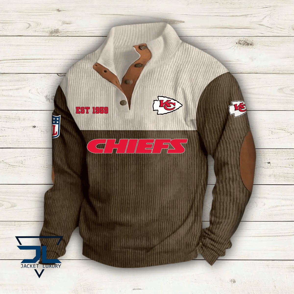 Kansas City Chiefs Colorful Stand Collar Sweatshirt AZBTCSSW000048