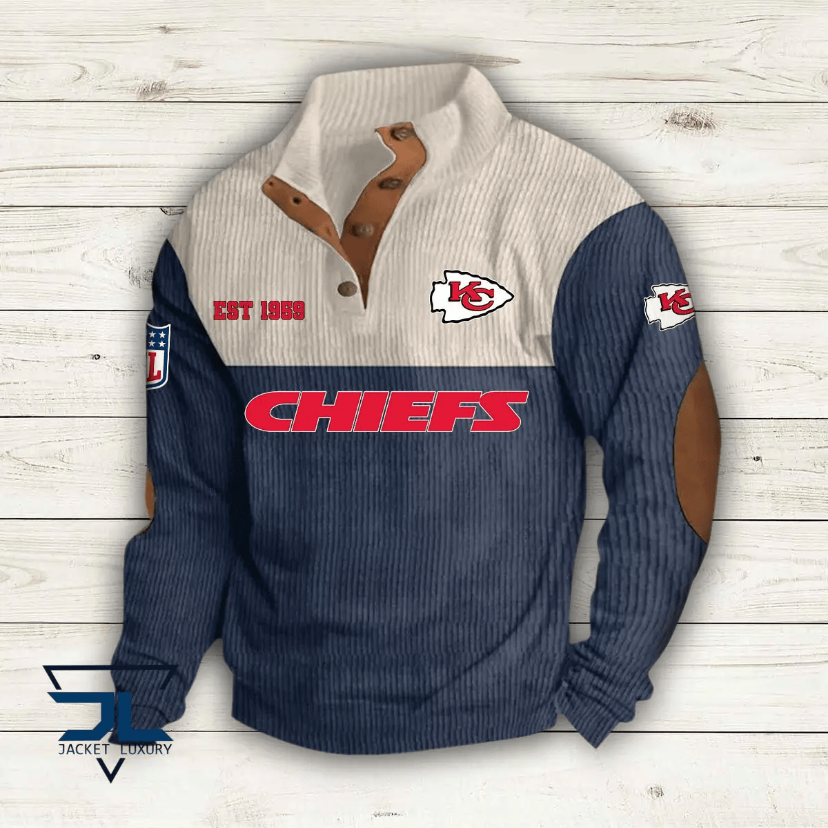 Kansas City Chiefs Colorful Stand Collar Sweatshirt AZBTCSSW000048