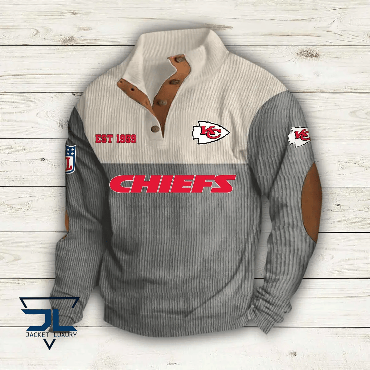 Kansas City Chiefs Colorful Stand Collar Sweatshirt AZBTCSSW000048