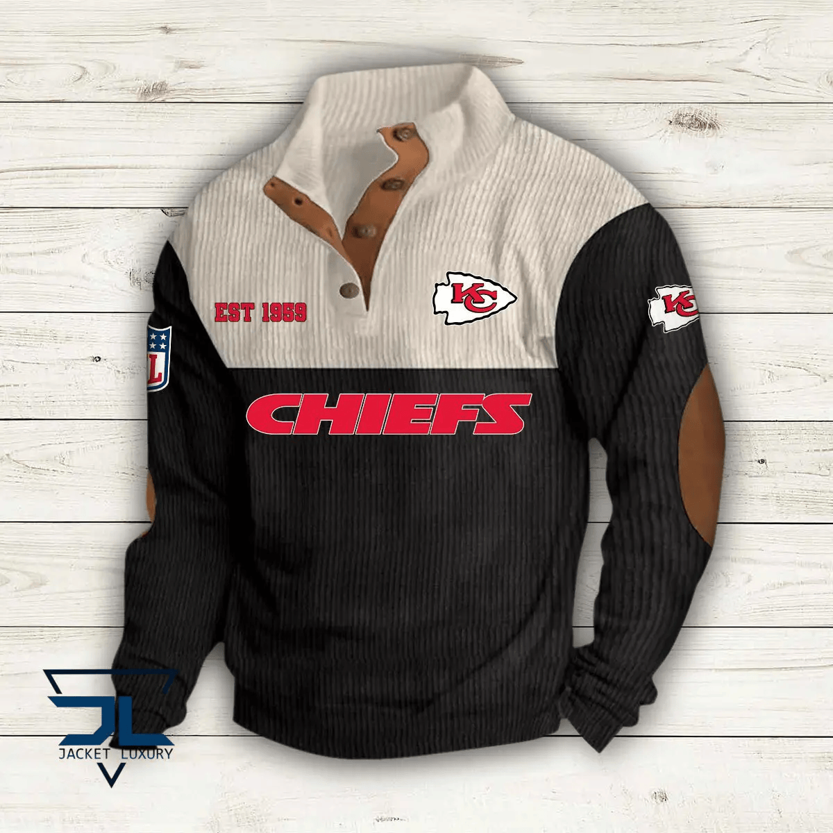 Kansas City Chiefs Colorful Stand Collar Sweatshirt AZBTCSSW000048