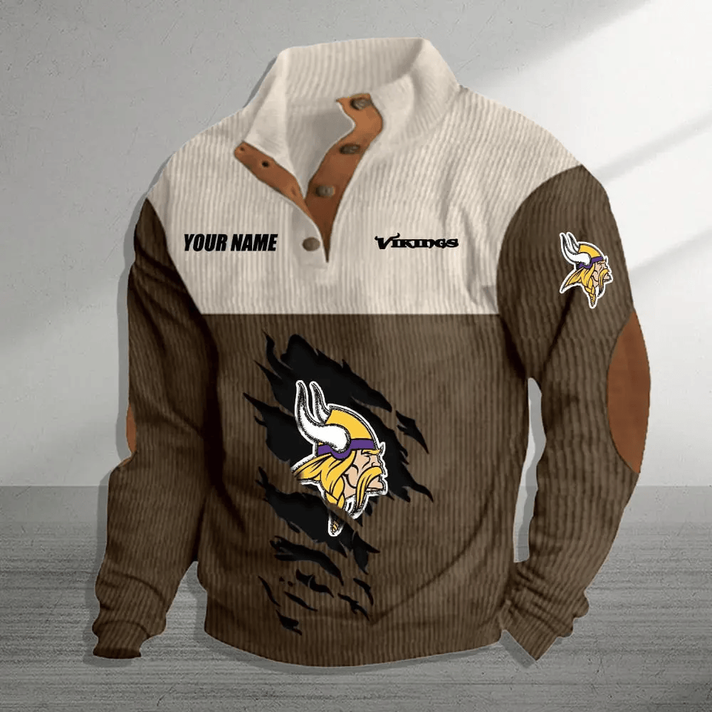 Minnesota Vikings Colorful Stand Collar Sweatshirt AZBTCSSW000052