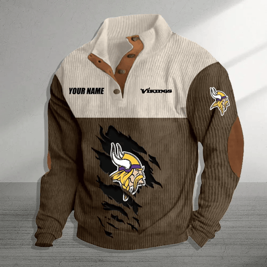 Minnesota Vikings Colorful Stand Collar Sweatshirt AZBTCSSW000052
