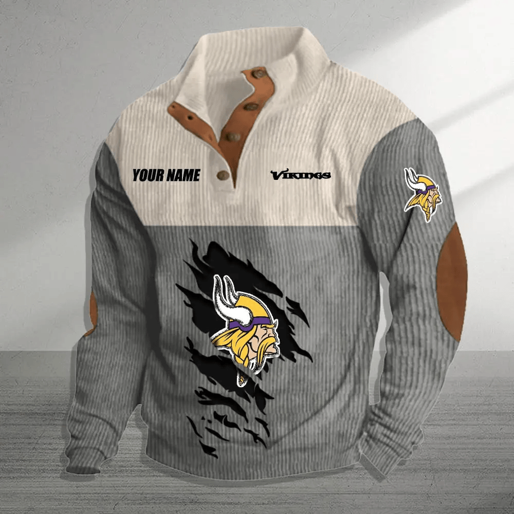 Minnesota Vikings Colorful Stand Collar Sweatshirt AZBTCSSW000052
