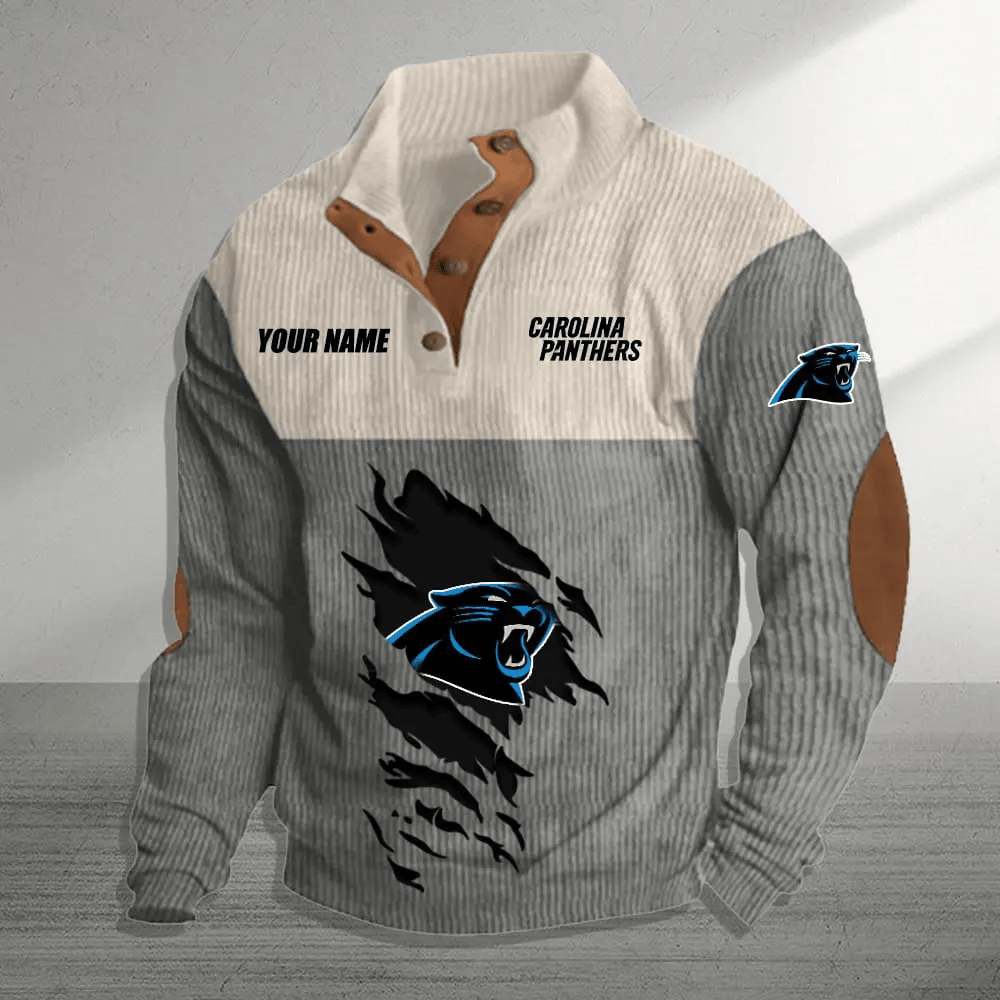 Carolina Panthers Colorful Stand Collar Sweatshirt AZBTCSSW000037
