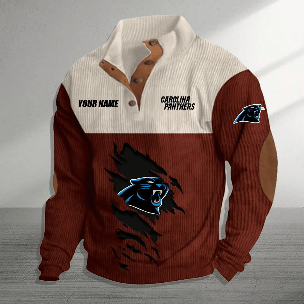 Carolina Panthers Colorful Stand Collar Sweatshirt AZBTCSSW000037