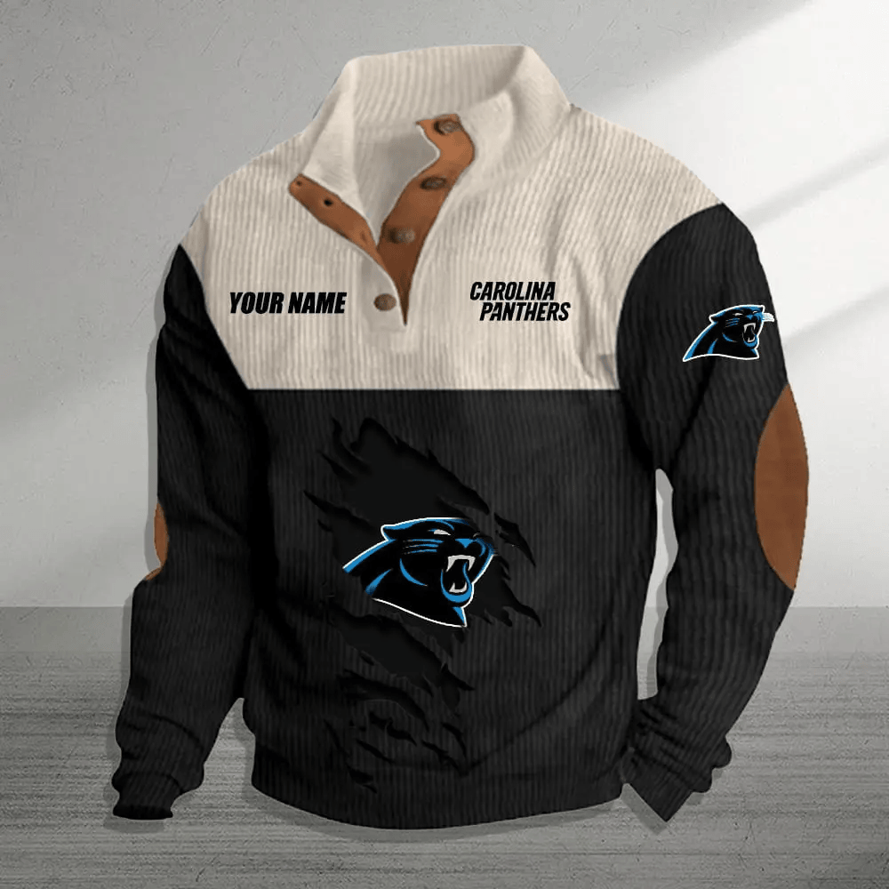 Carolina Panthers Colorful Stand Collar Sweatshirt AZBTCSSW000037