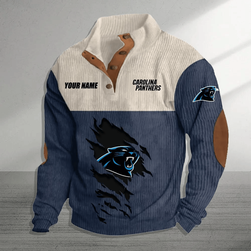 Carolina Panthers Colorful Stand Collar Sweatshirt AZBTCSSW000037