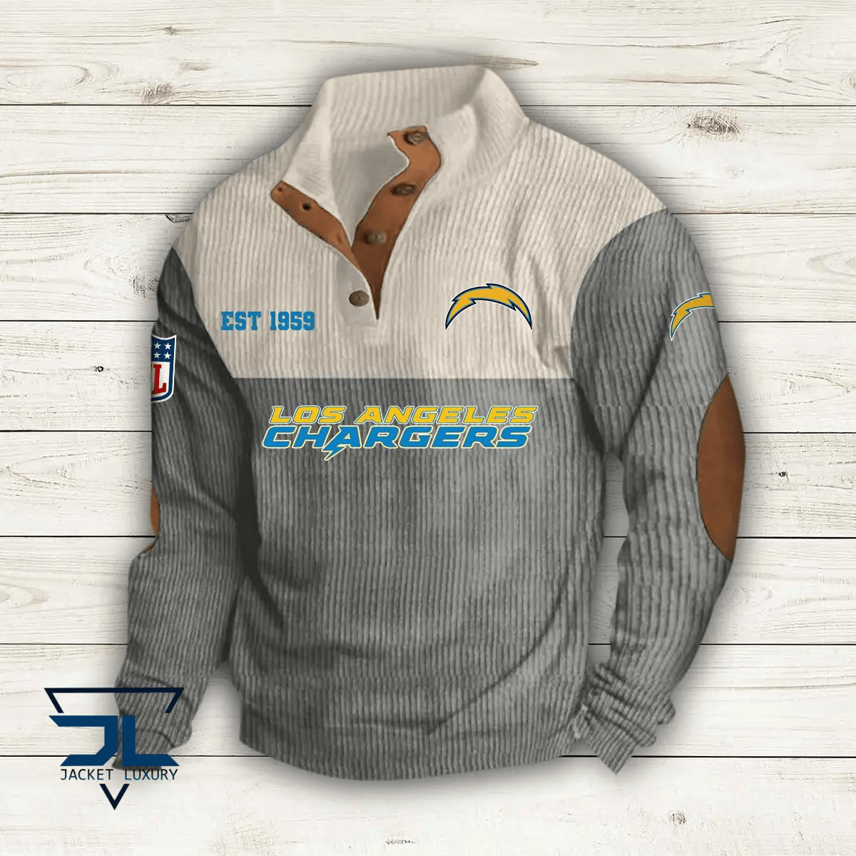 Los Angeles Chargers Colorful Stand Collar Sweatshirt AZBTCSSW000050