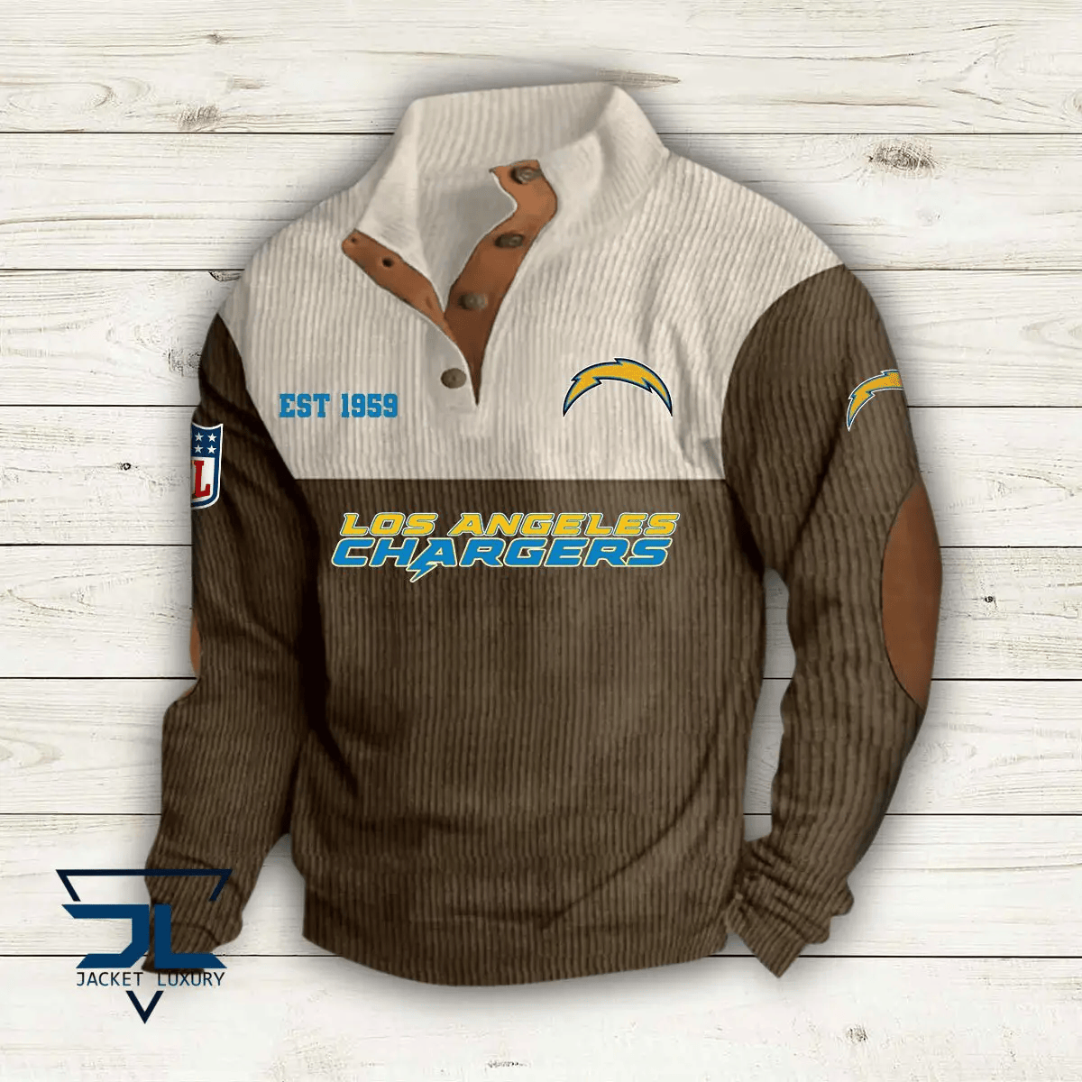 Los Angeles Chargers Colorful Stand Collar Sweatshirt AZBTCSSW000050