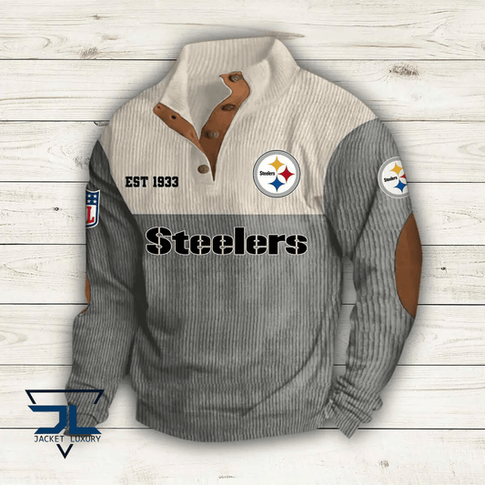 Pittsburgh Steelers Colorful Stand Collar Sweatshirt AZBTCSSW000035