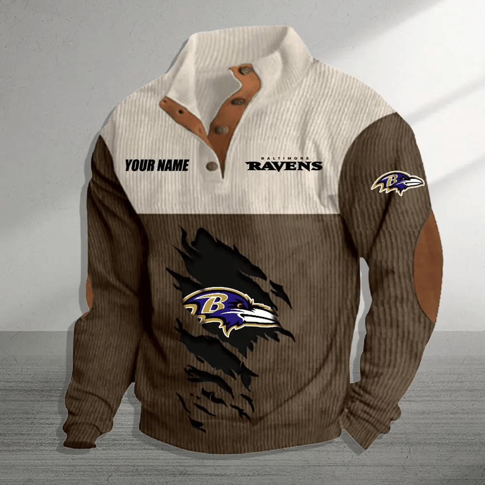 Baltimore Ravens Colorful Stand Collar Sweatshirt AZBTCSSW000038