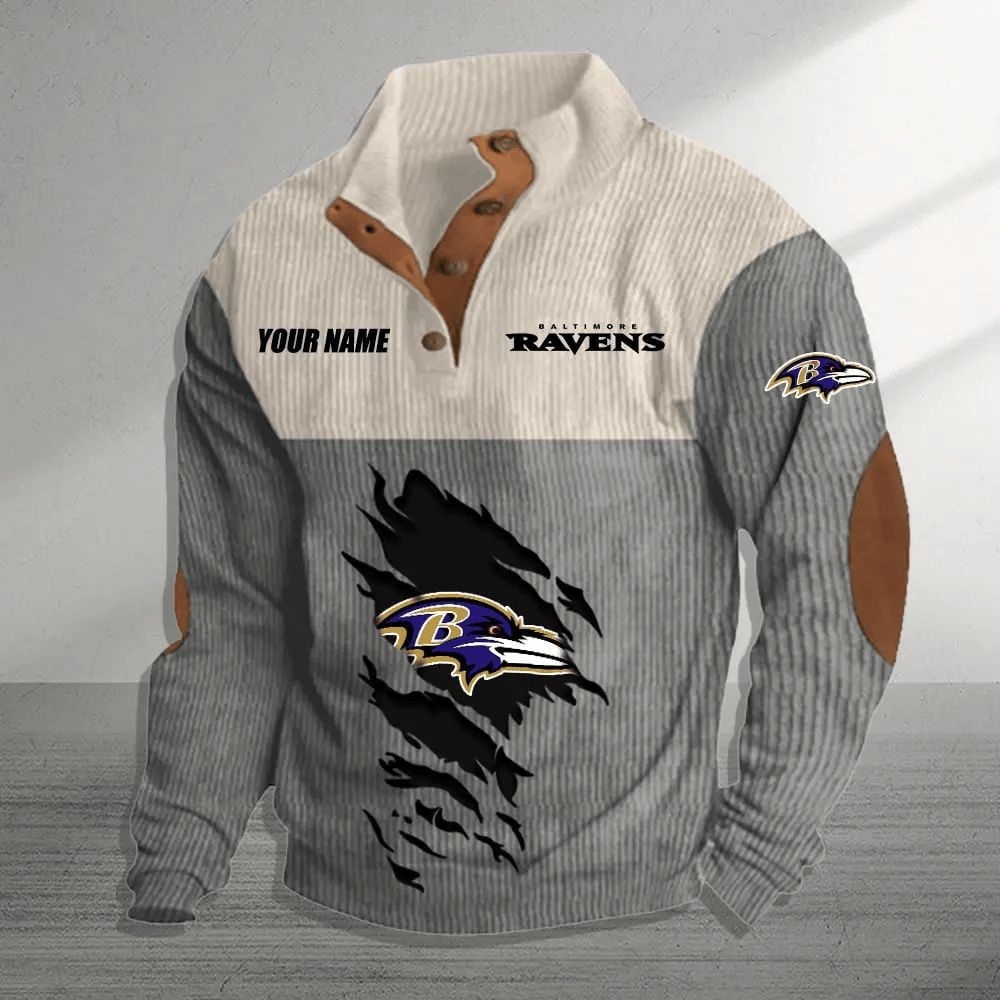 Baltimore Ravens Colorful Stand Collar Sweatshirt AZBTCSSW000038