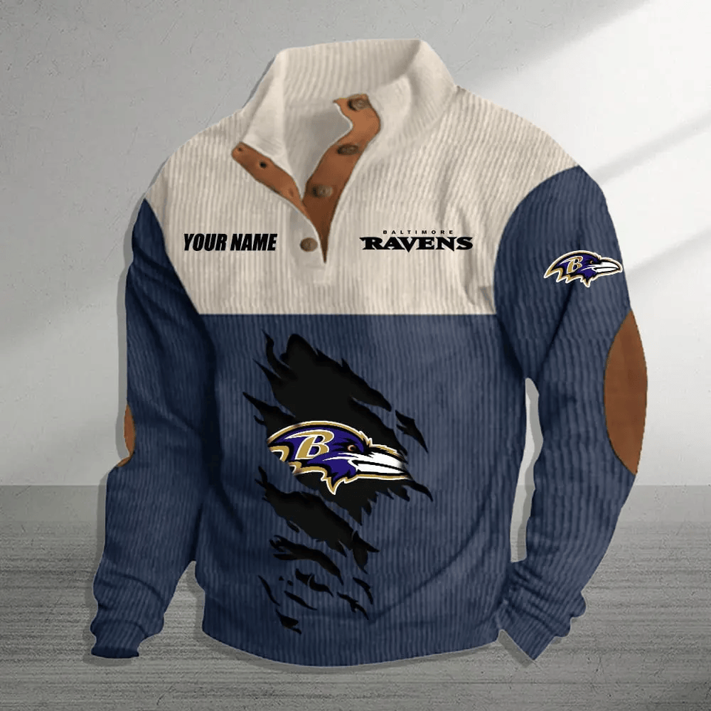 Baltimore Ravens Colorful Stand Collar Sweatshirt AZBTCSSW000038