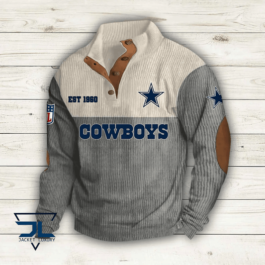 Dallas Cowboys Colorful Stand Collar Sweatshirt AZBTCSSW000002