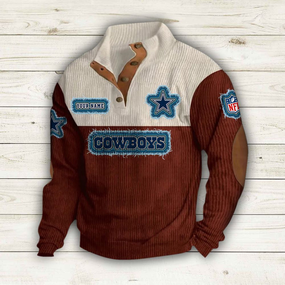 Dallas Cowboys Colorful Stand Collar Sweatshirt AZBTCSSW000003