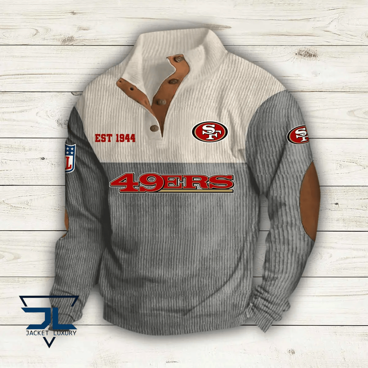San Francisco 49ers Colorful Stand Collar Sweatshirt AZBTCSSW000004