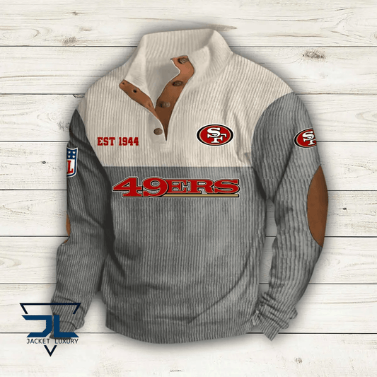 San Francisco 49ers Colorful Stand Collar Sweatshirt AZBTCSSW000004
