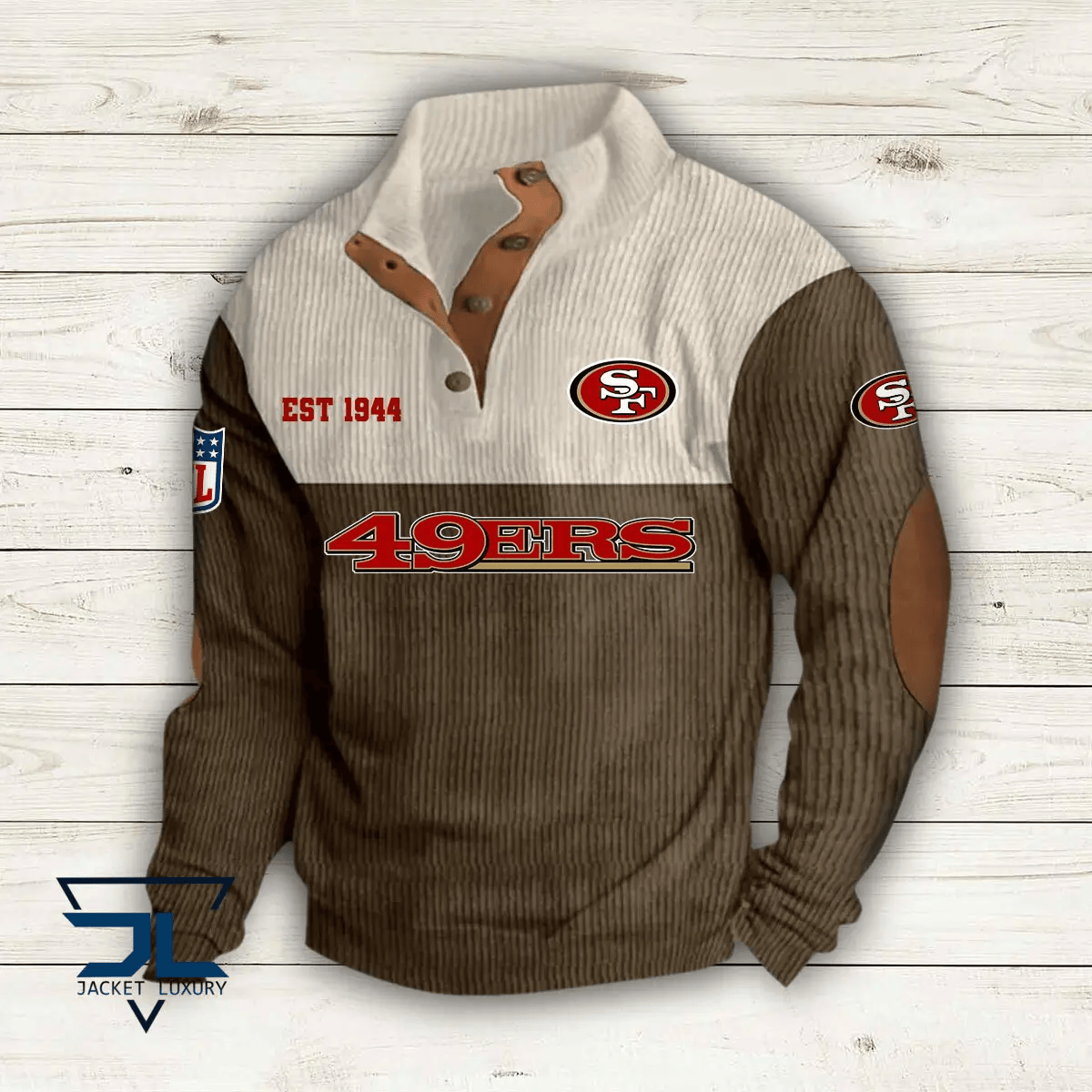 San Francisco 49ers Colorful Stand Collar Sweatshirt AZBTCSSW000004