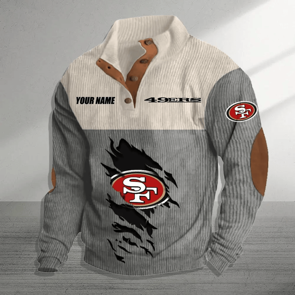 San Francisco 49ers Colorful Stand Collar Sweatshirt AZBTCSSW000005