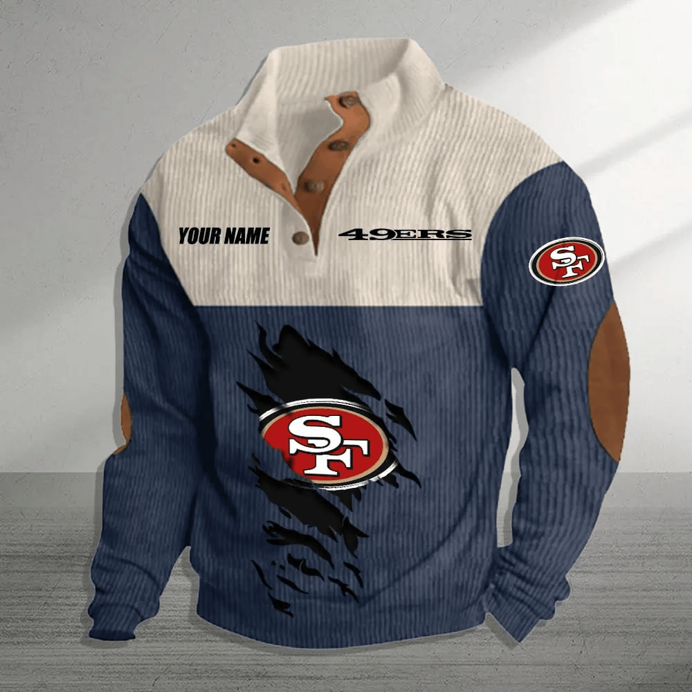 San Francisco 49ers Colorful Stand Collar Sweatshirt AZBTCSSW000005