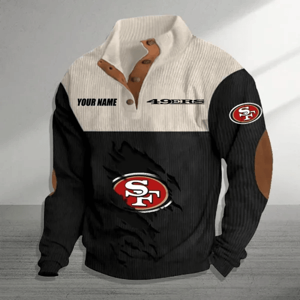 San Francisco 49ers Colorful Stand Collar Sweatshirt AZBTCSSW000005